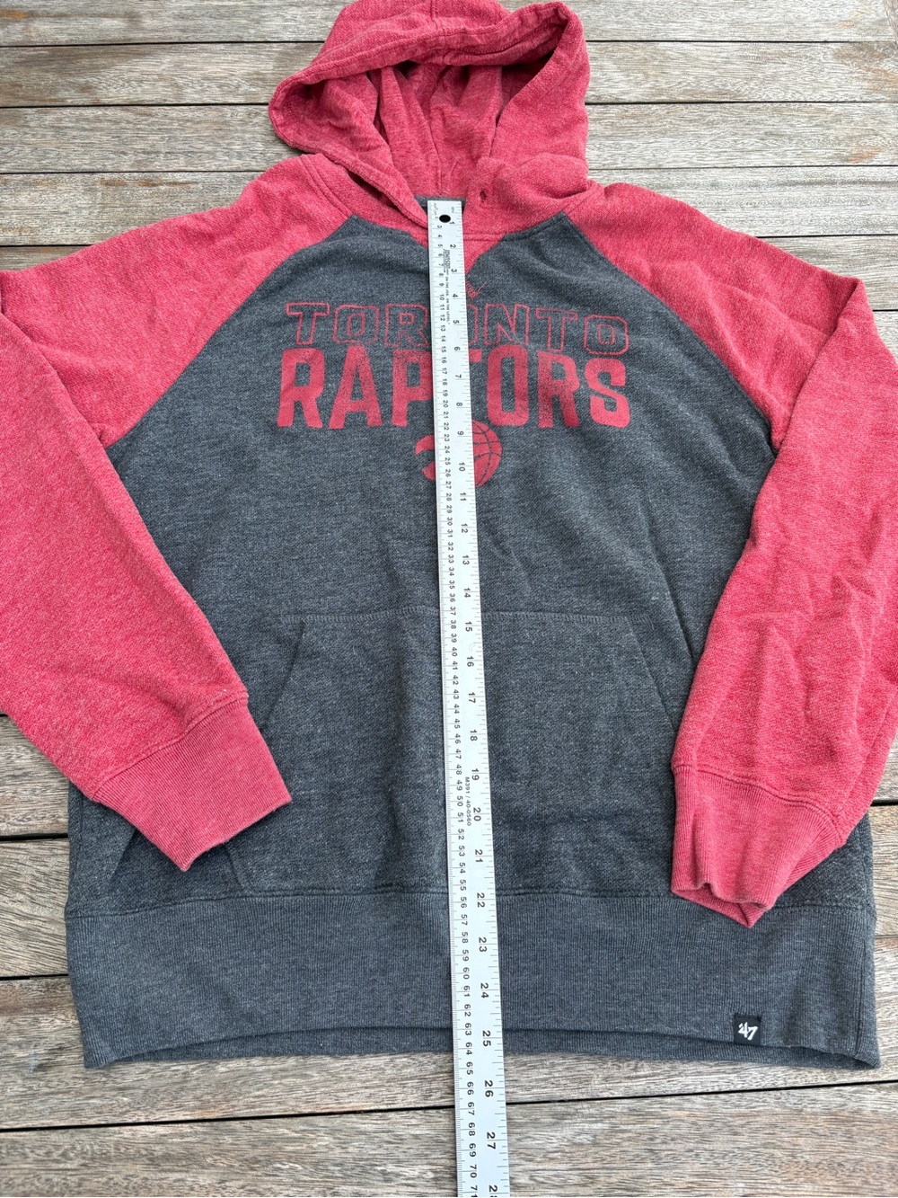 Awesome - '47 Brand - Toronto Raptors - Red Pullover Hoodie - Men's Size Large - Picture 5 of 9